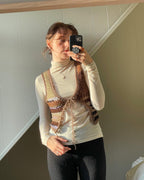 Scraptastic vest, brown