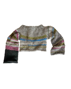Glitch off-shoulder pullover