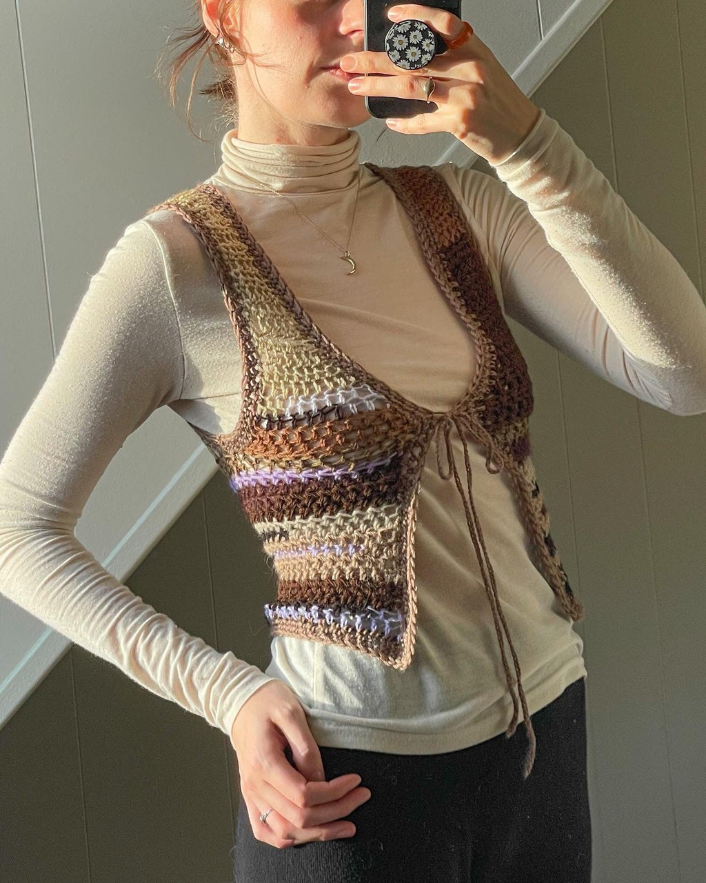 Scraptastic vest, brown