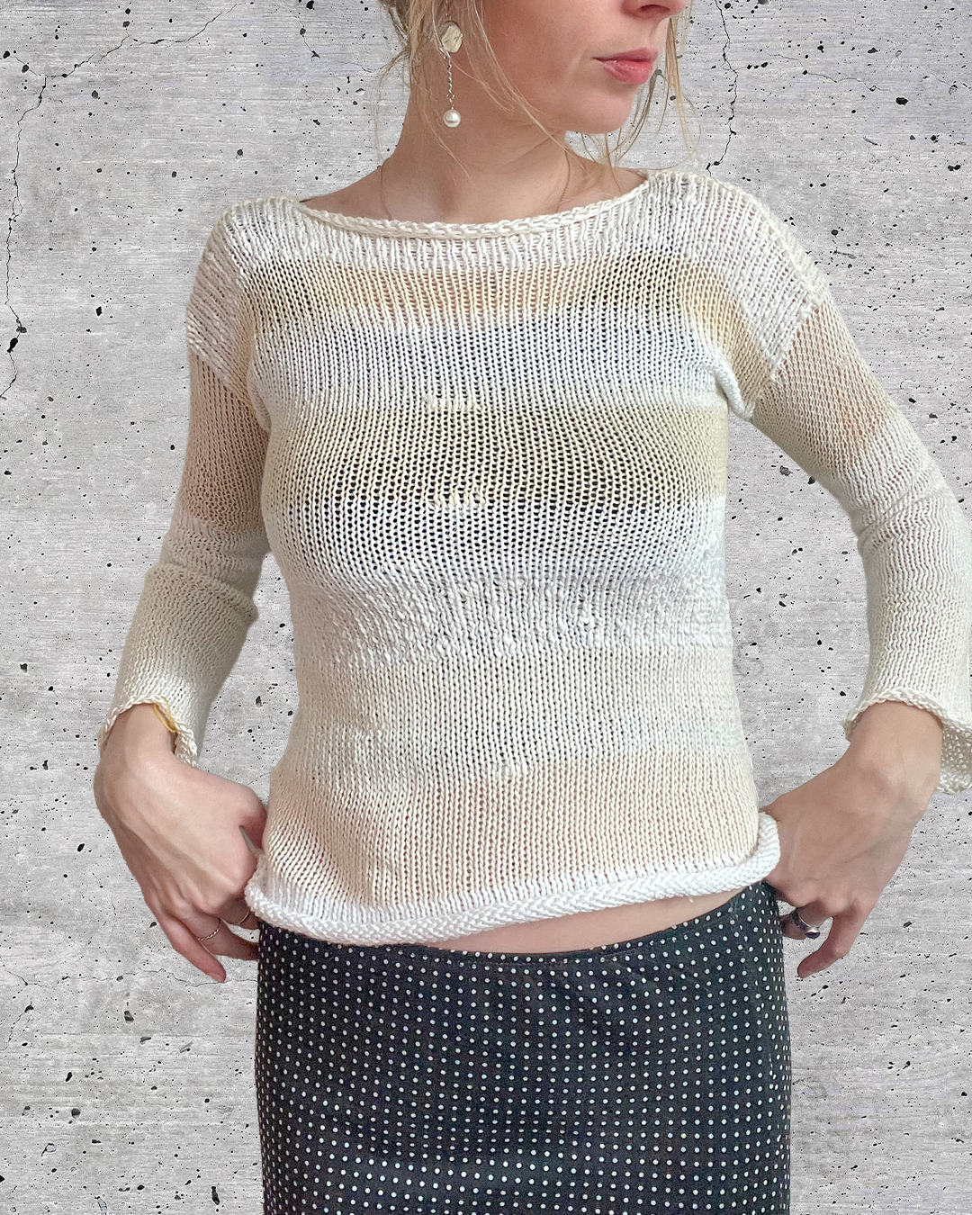 Cotton scraps pullover