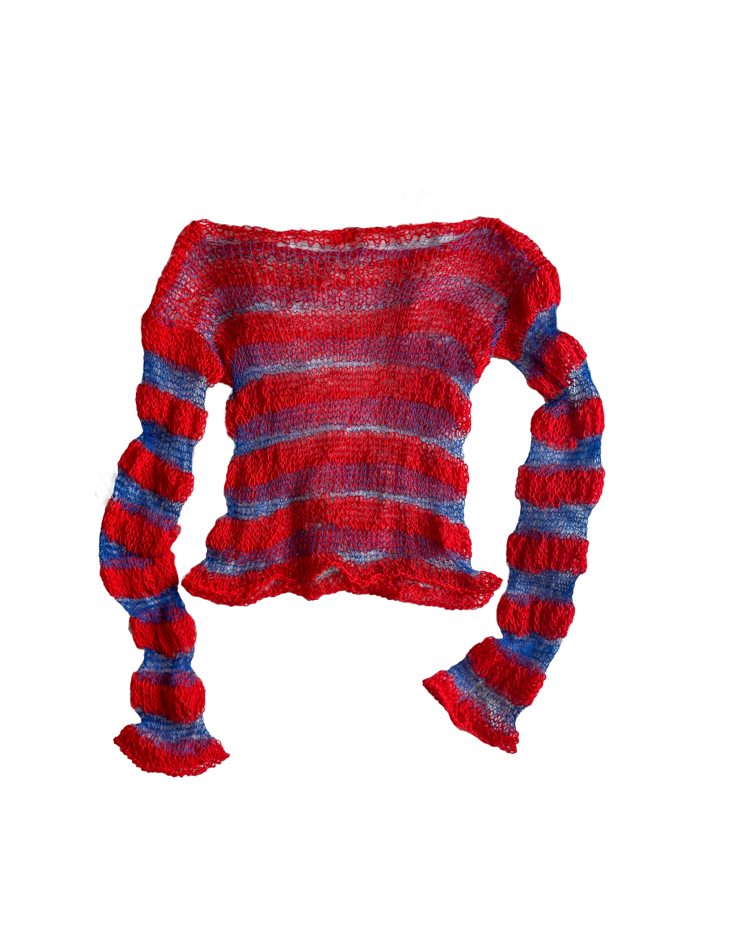Stripey mesh jumper