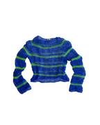 Stripey crochet raglan