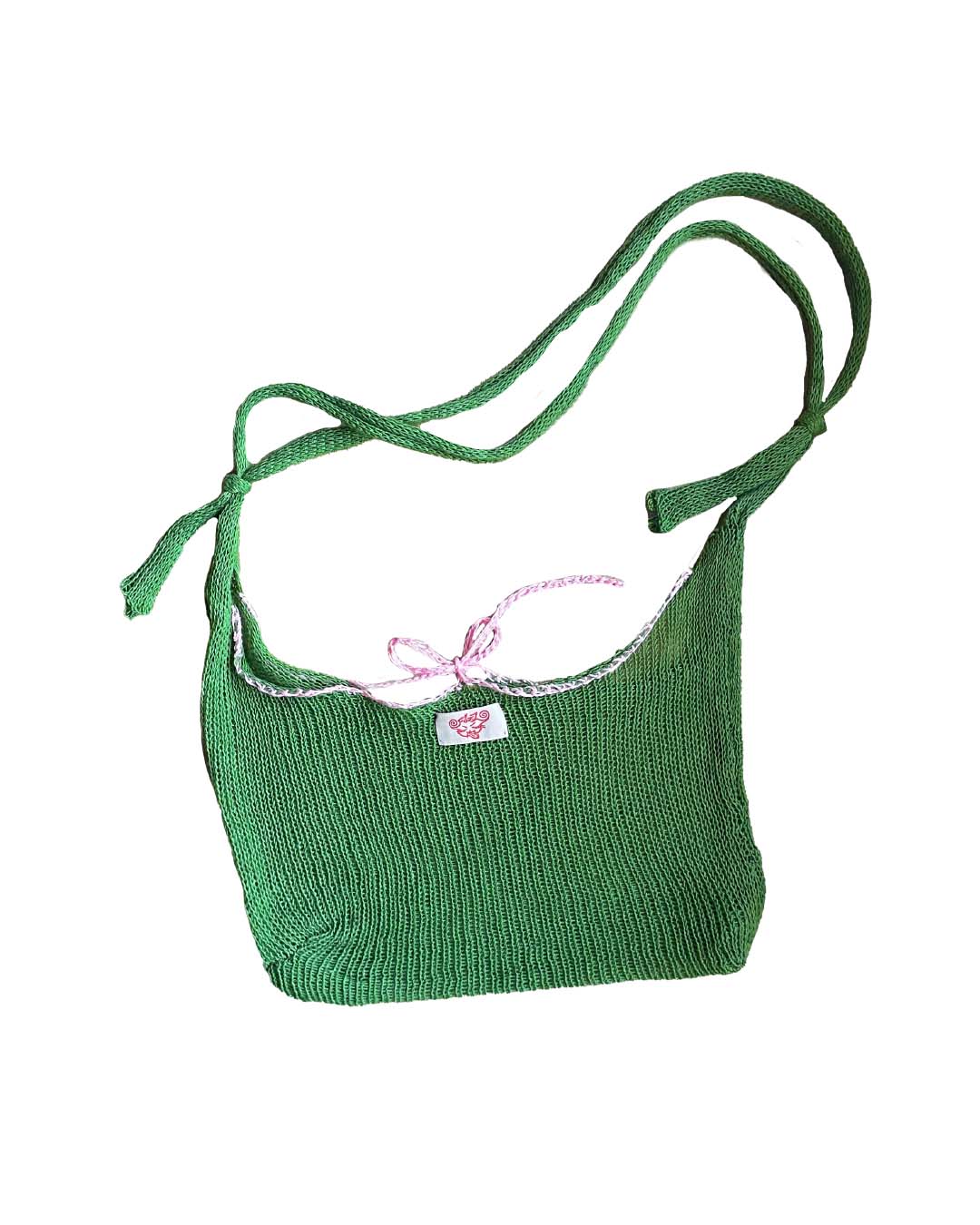 Green crossbody bag w/ties
