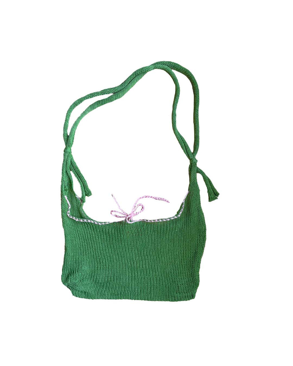Green crossbody bag w/ties