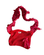 Red mesh crossbody bag