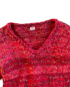 Red scrap sweater