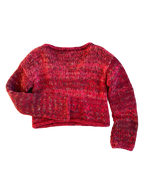 Red scrap sweater
