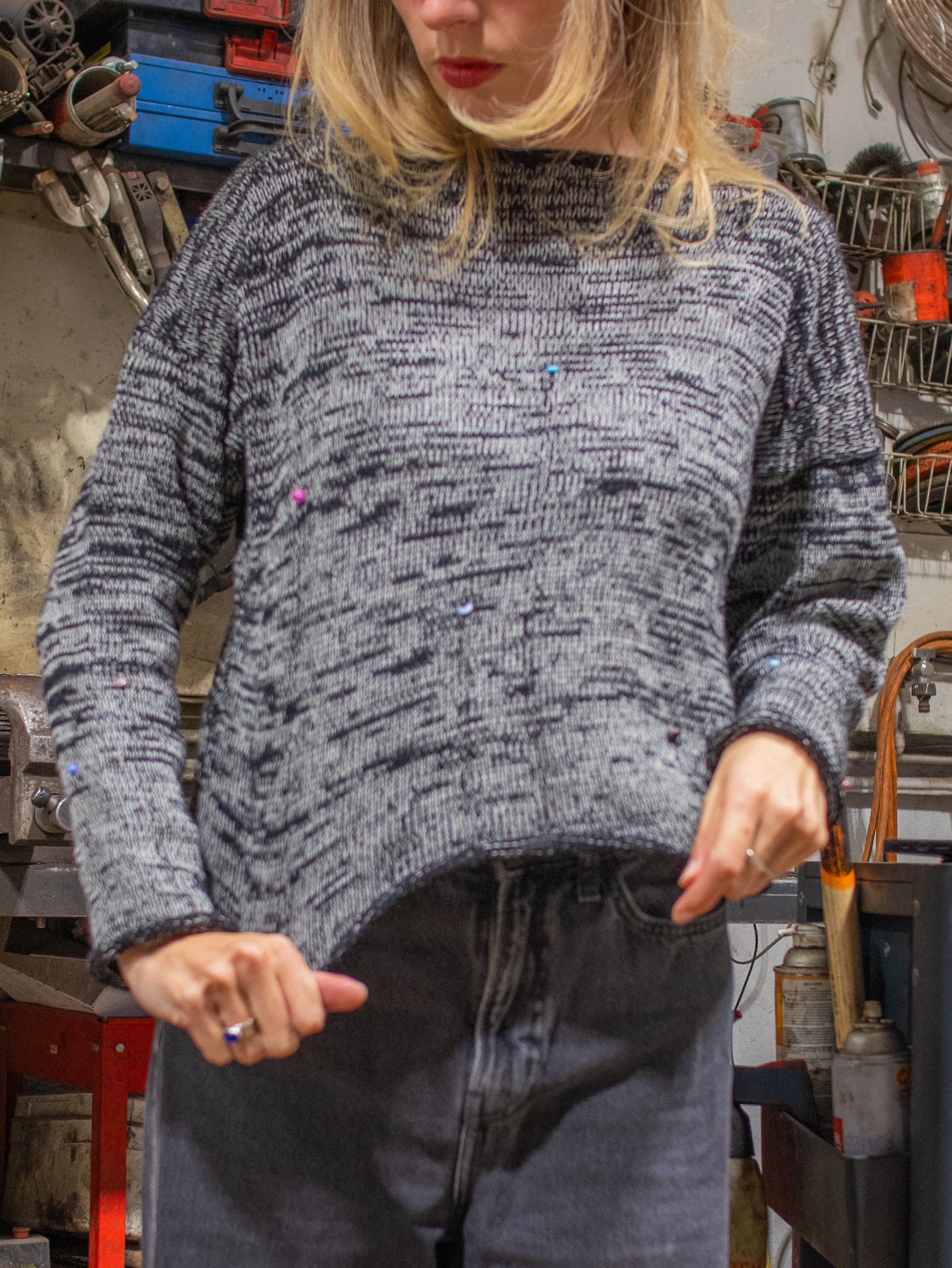 Beaded pullover