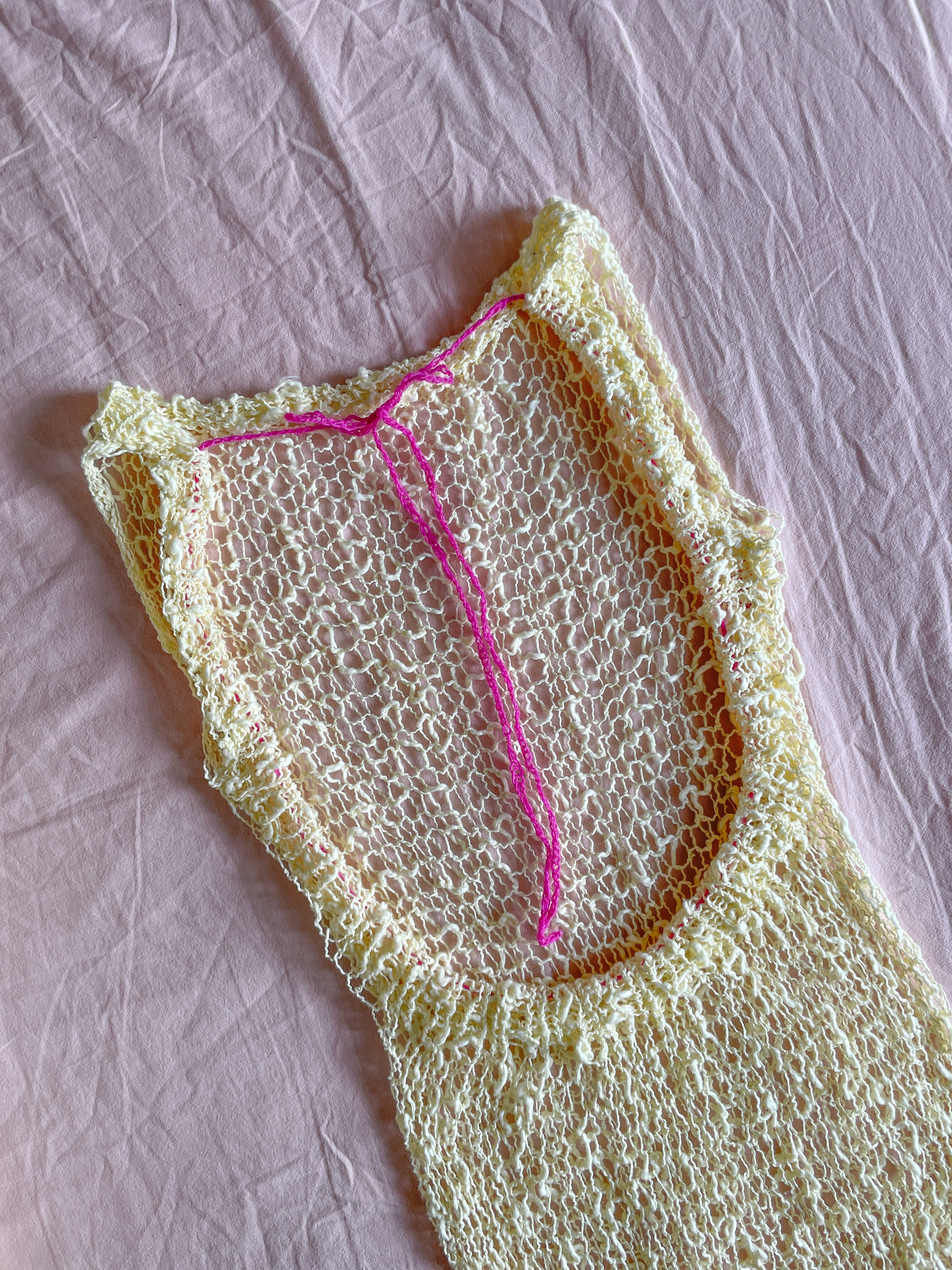 Open back mesh dress
