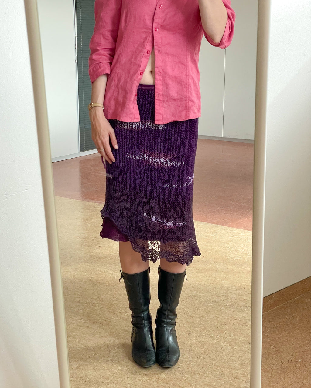 Lavender layered skirt