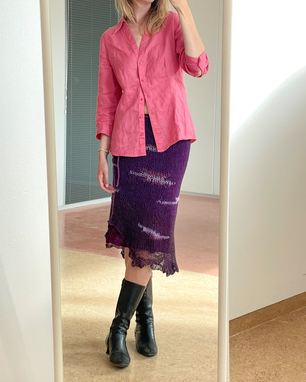 Lavender layered skirt