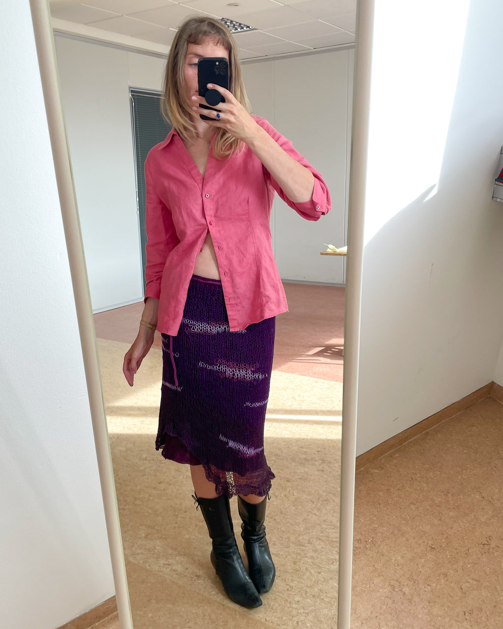 Lavender layered skirt
