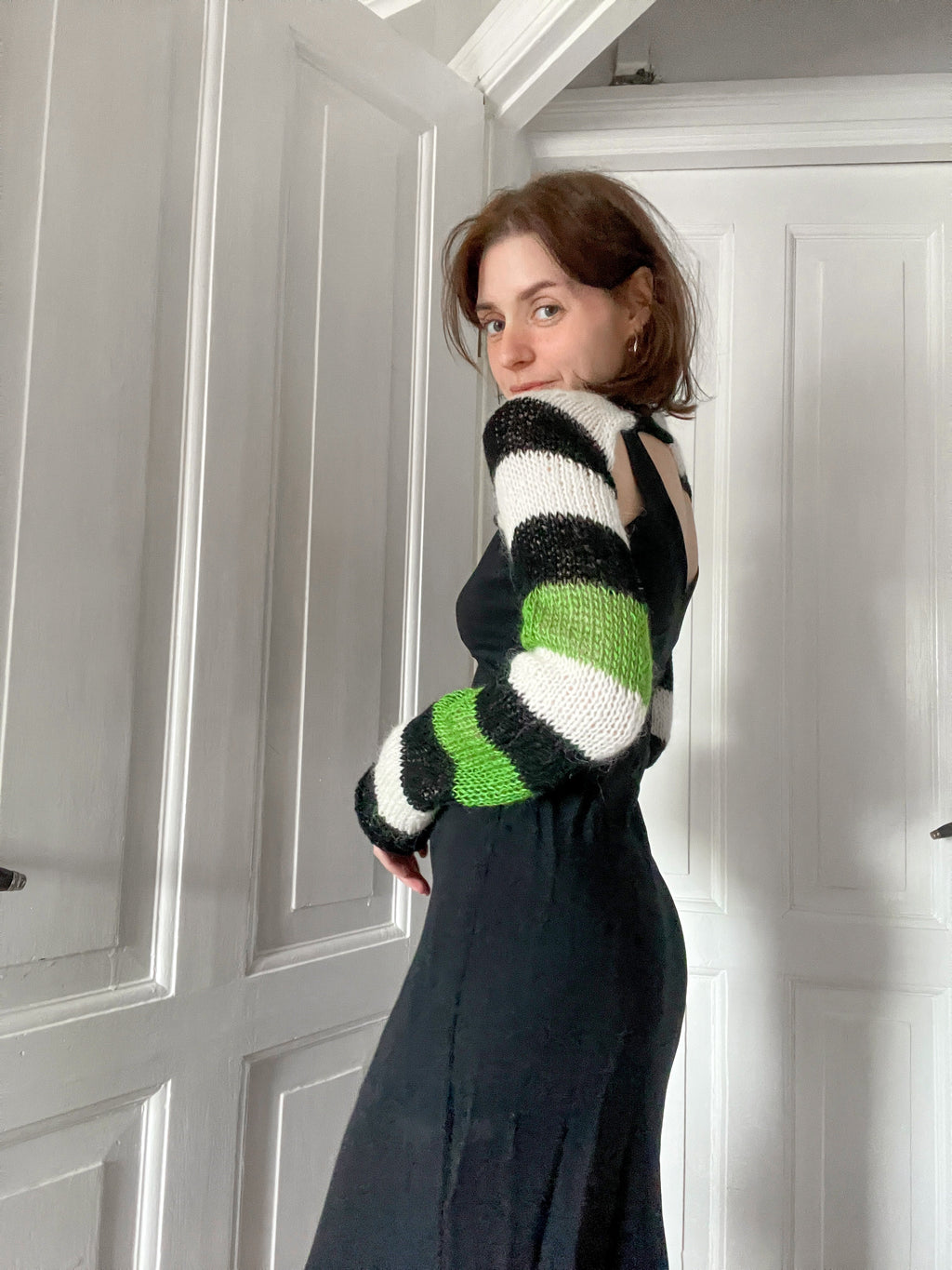 Striped sleeves