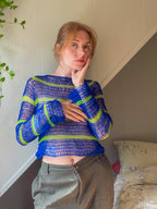 Stripey crochet raglan
