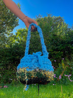 Chunky blue shoulder bag