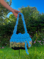 Chunky blue shoulder bag