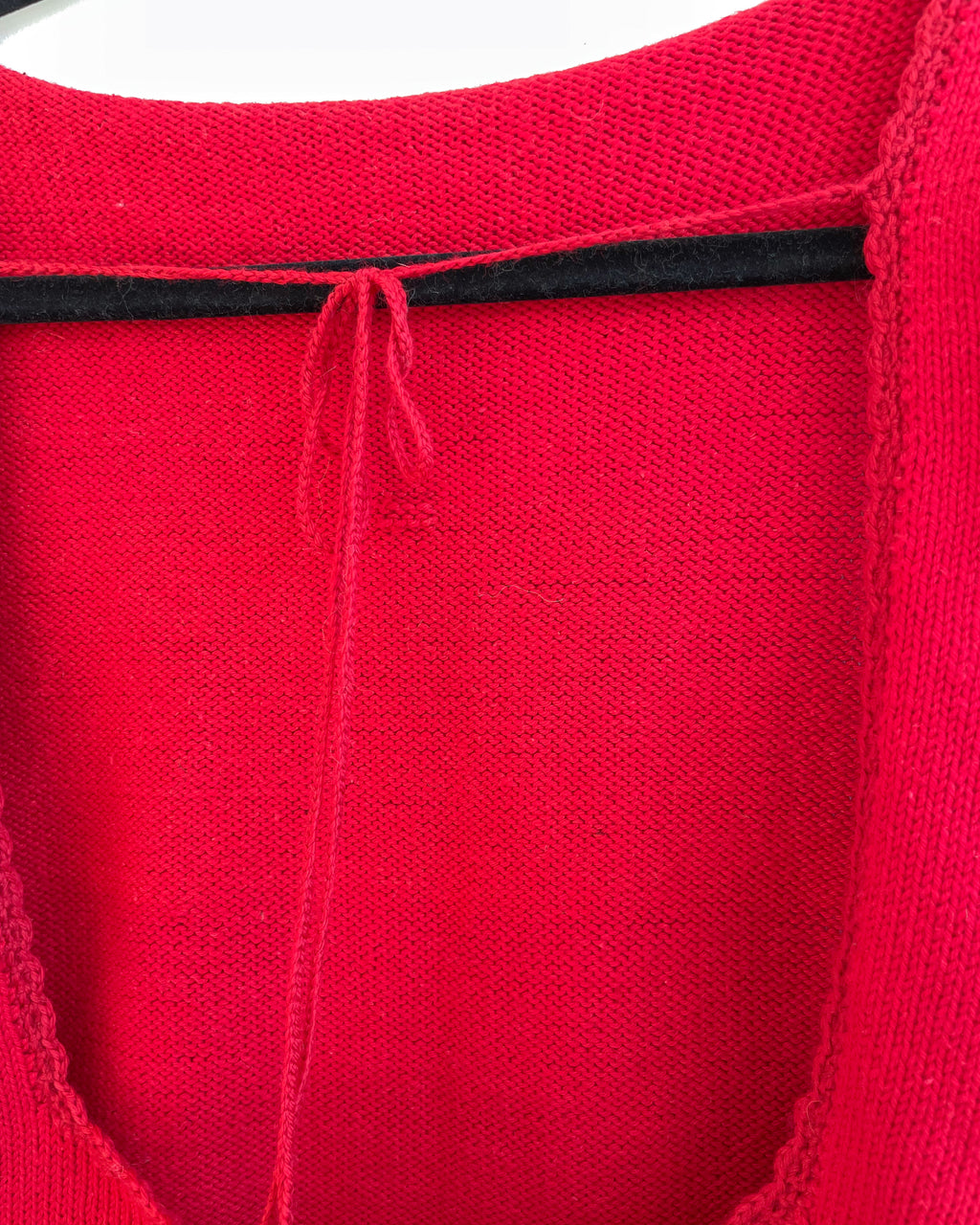 Red open back top