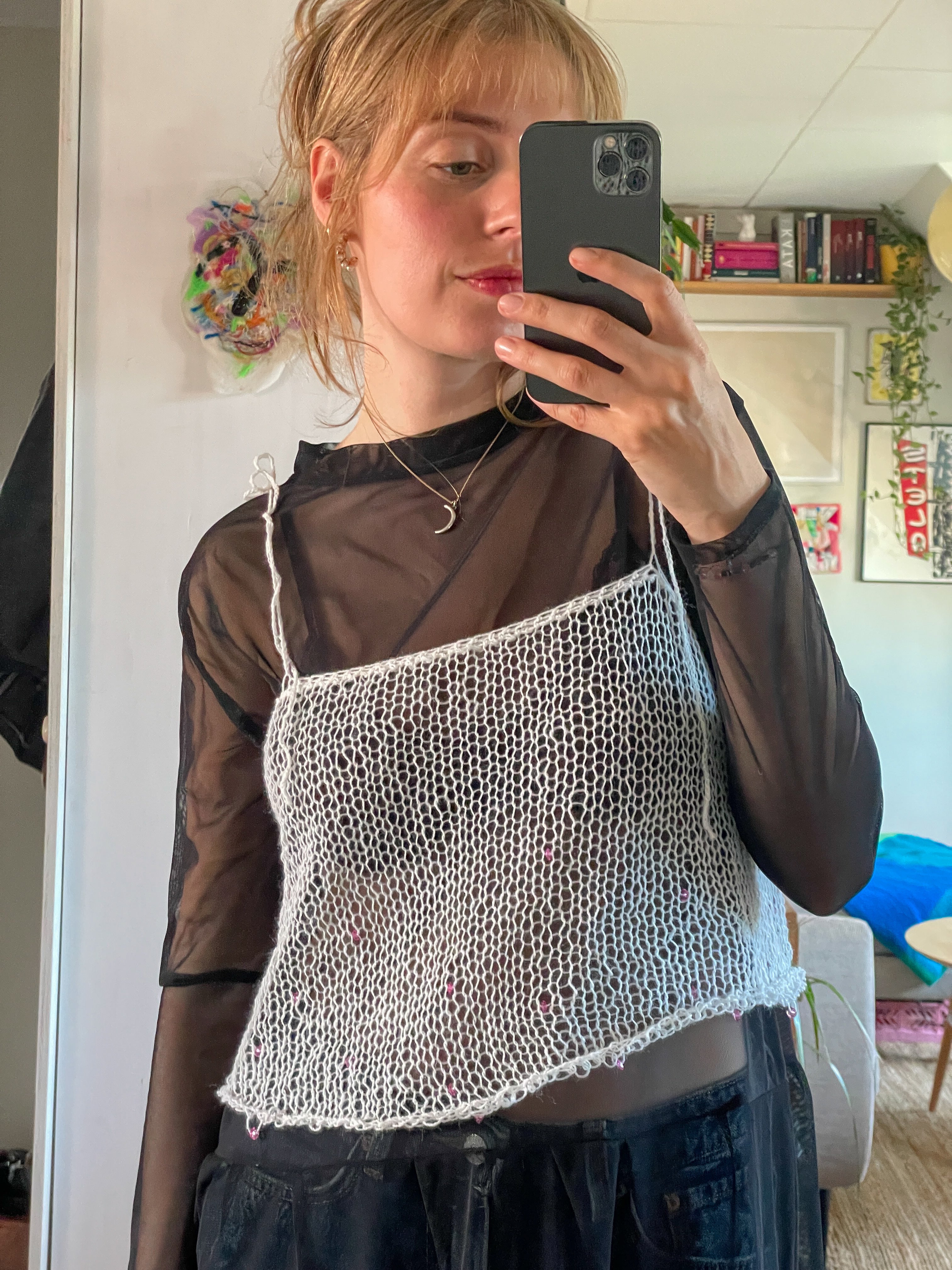 Pearl mesh top