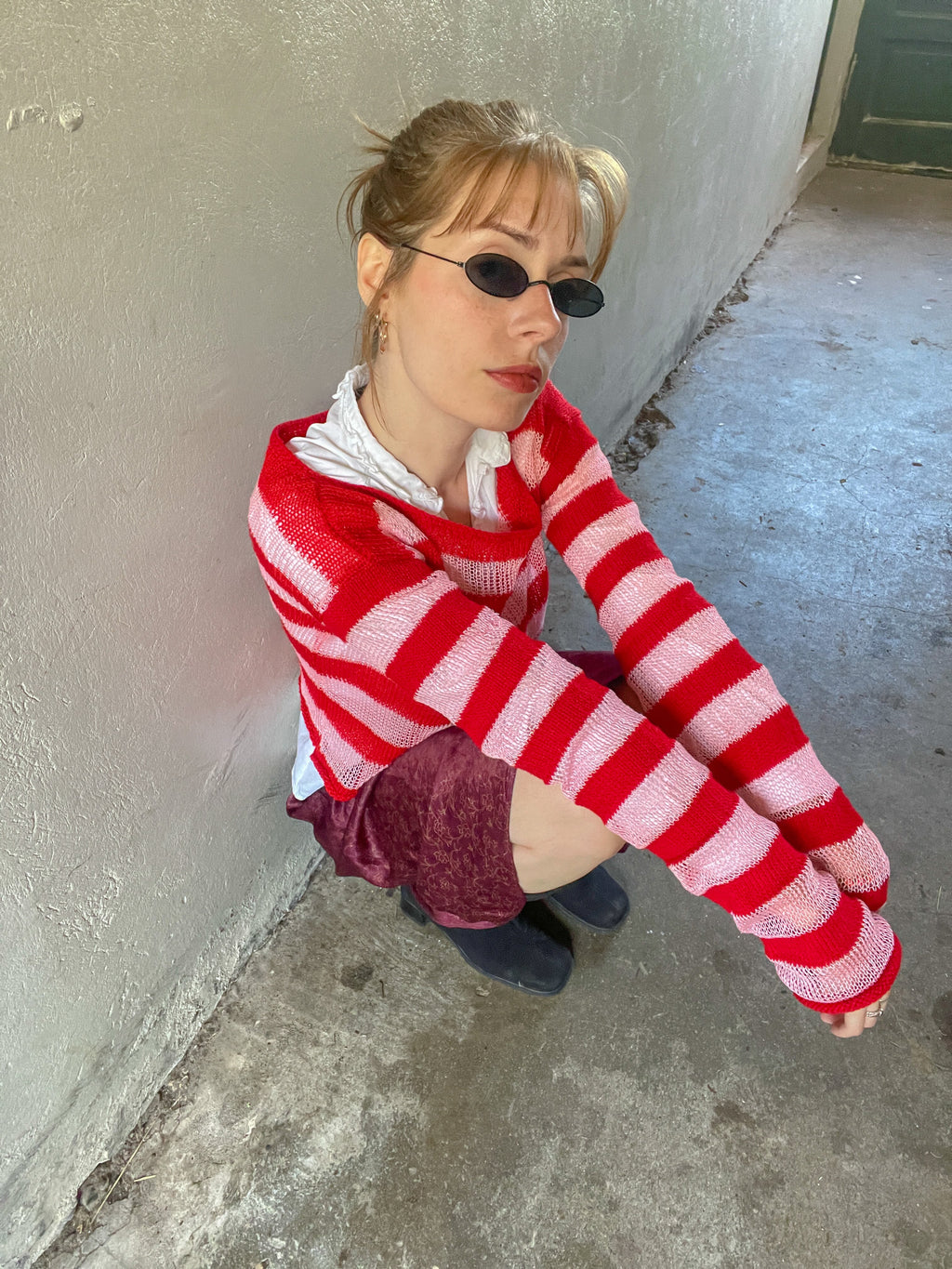 Strawberry fizz pullover