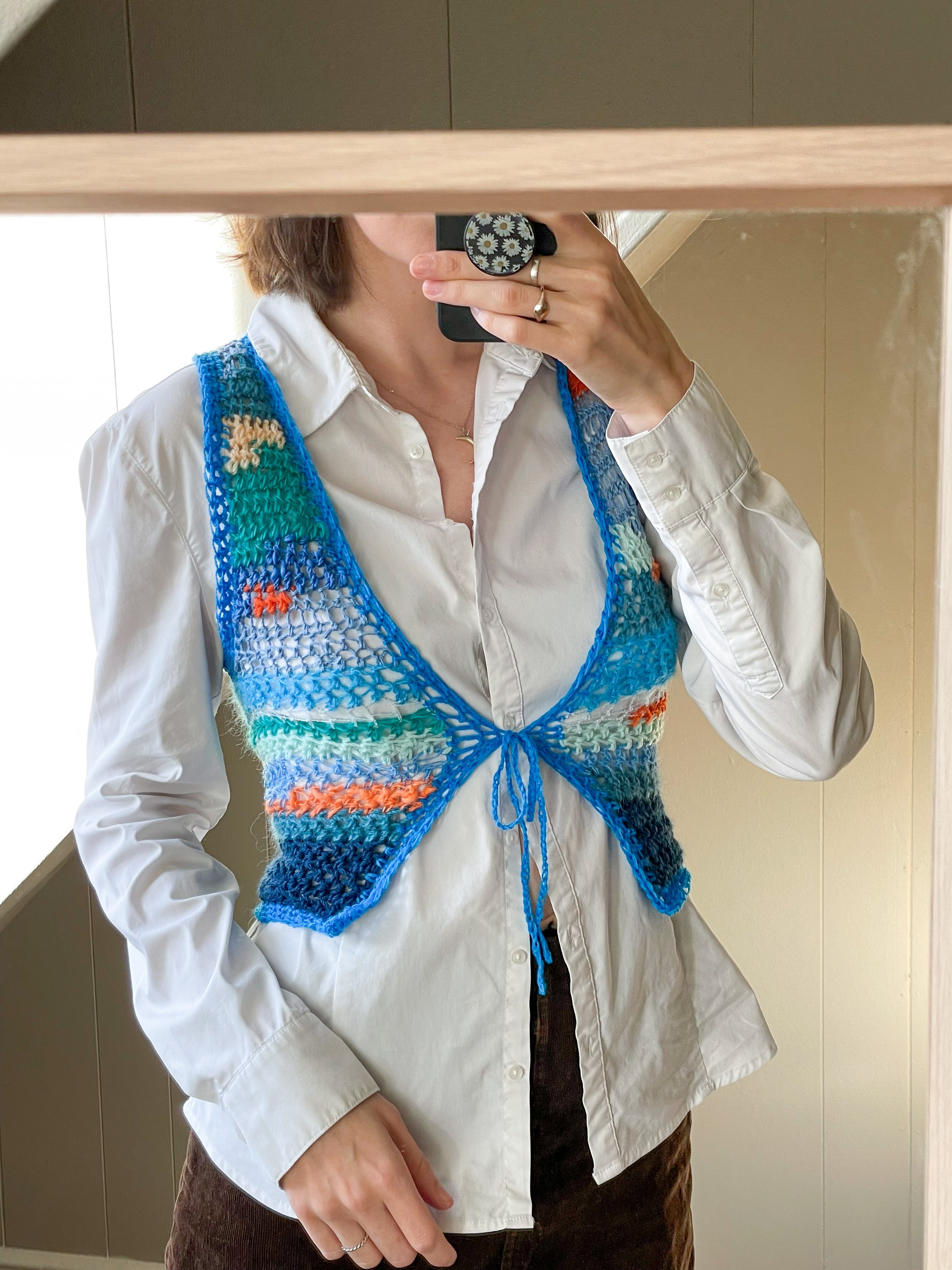 Scraptastic vest, blue