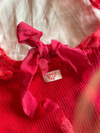 Red crossbody bag w/ties