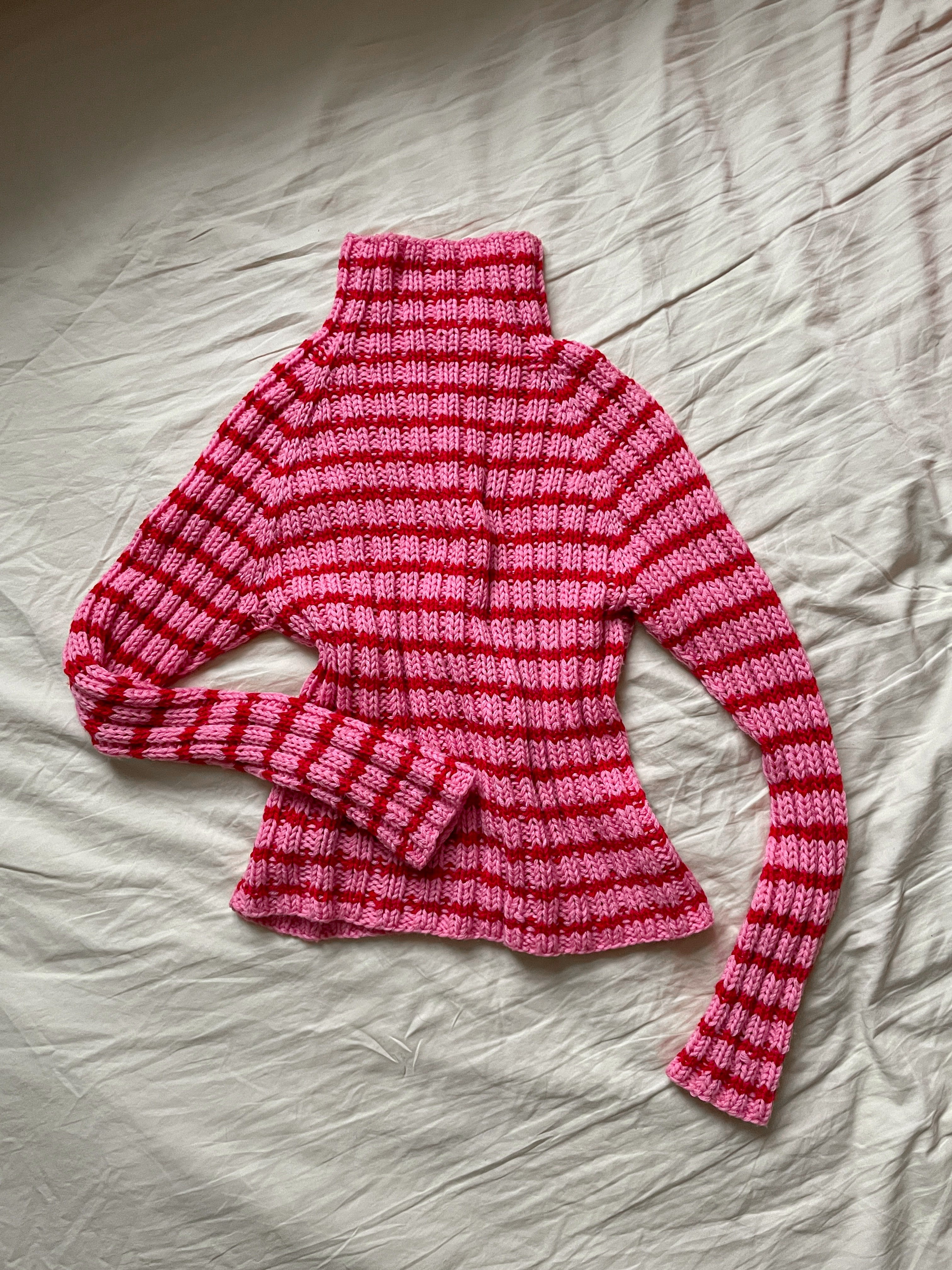 Pink & Red stripey sweater