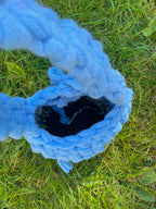 Chunky blue shoulder bag