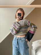 Glitch off-shoulder pullover