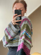 Glitch off-shoulder pullover