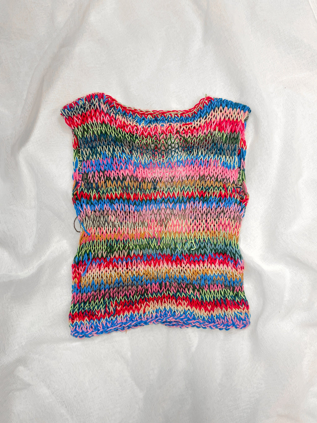 Open back confetti top - multicolor