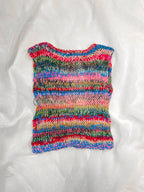 Open back confetti top - multicolor