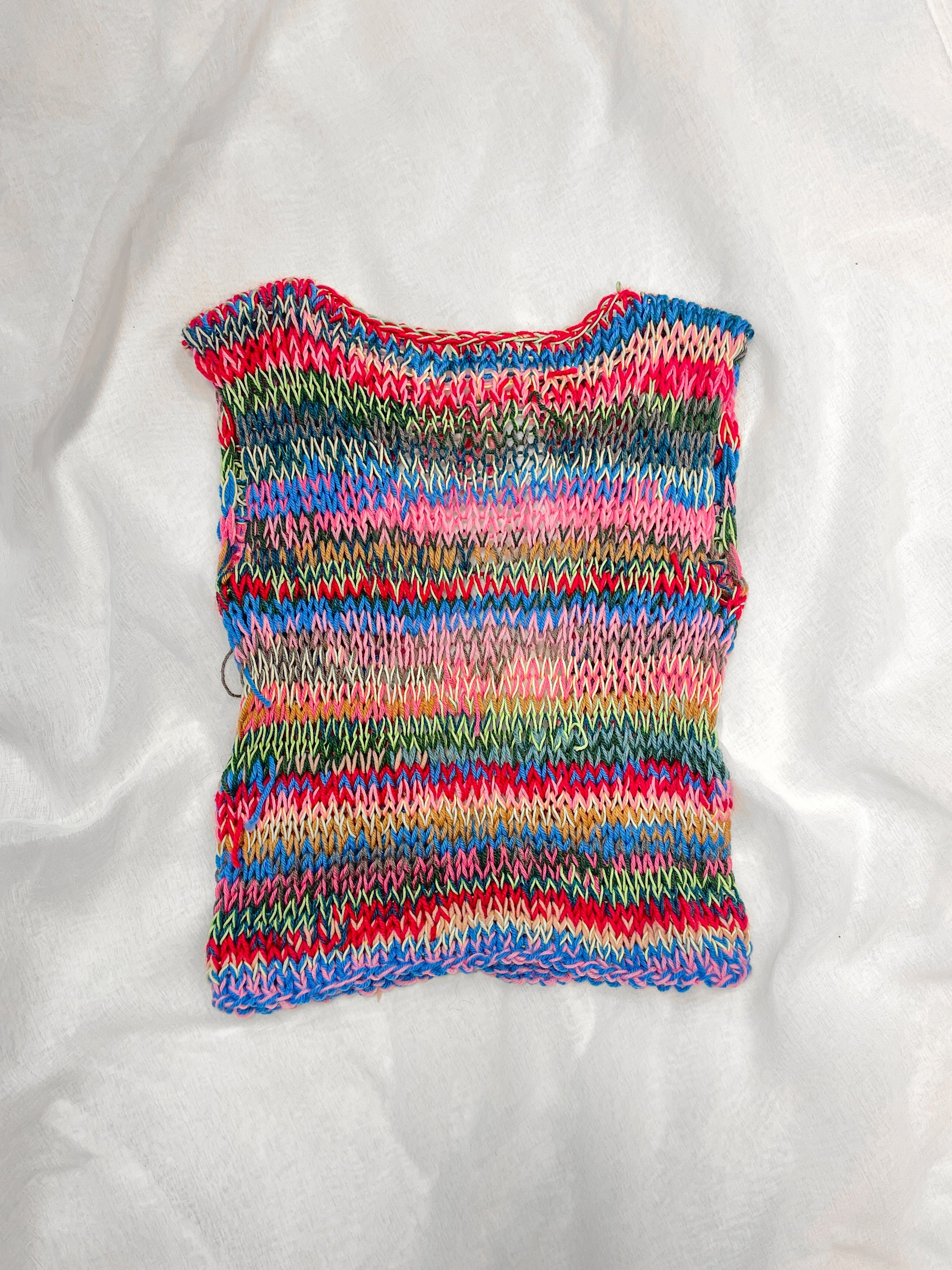 Open back confetti top - multicolor