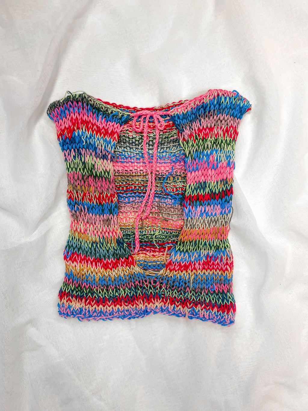 Open back confetti top - multicolor