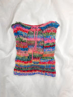 Open back confetti top - multicolor