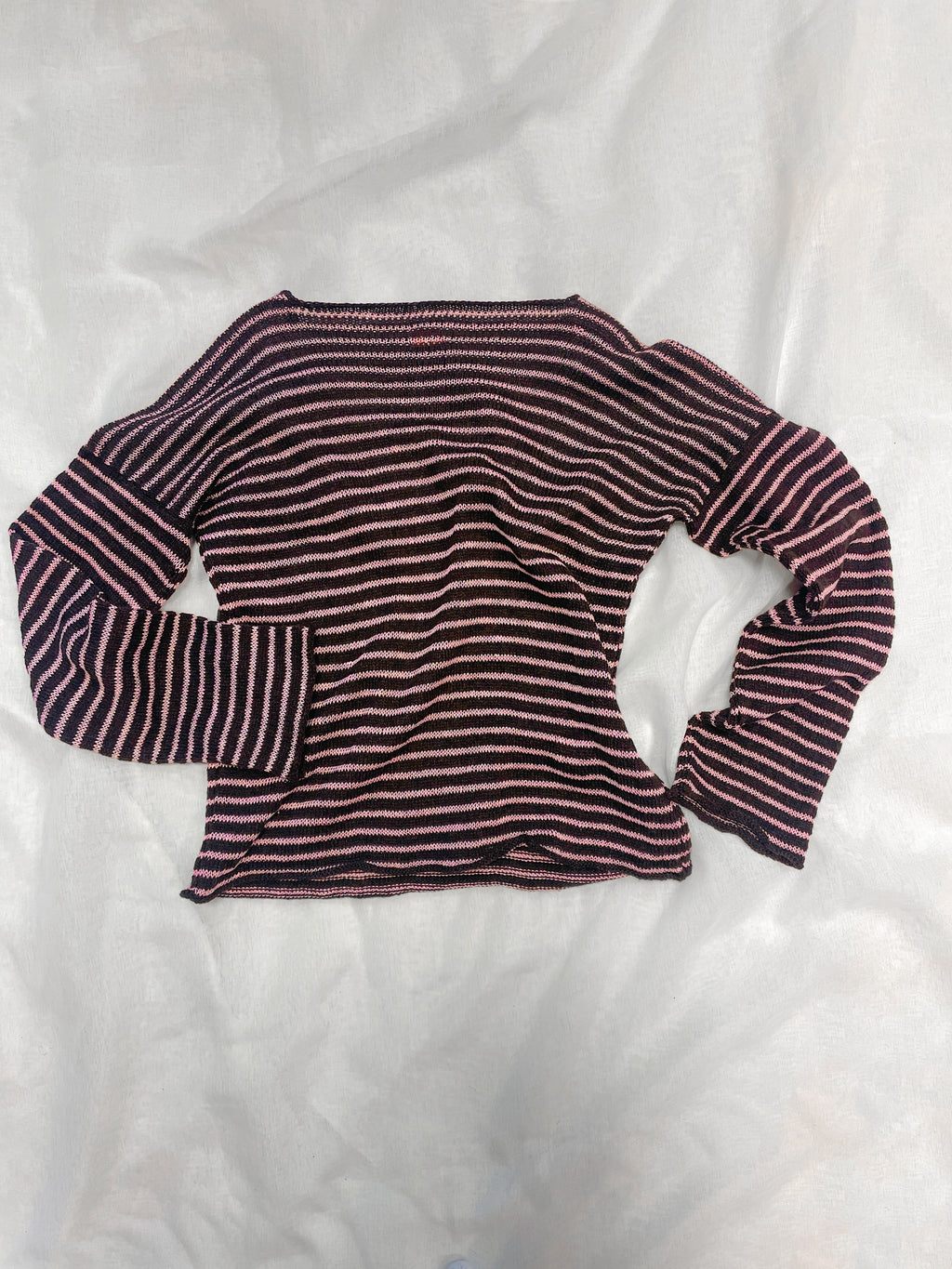 Stripey brown/pink slouch pullover
