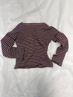 Stripey brown/pink slouch pullover