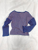Stripey blue/pink slouch pullover