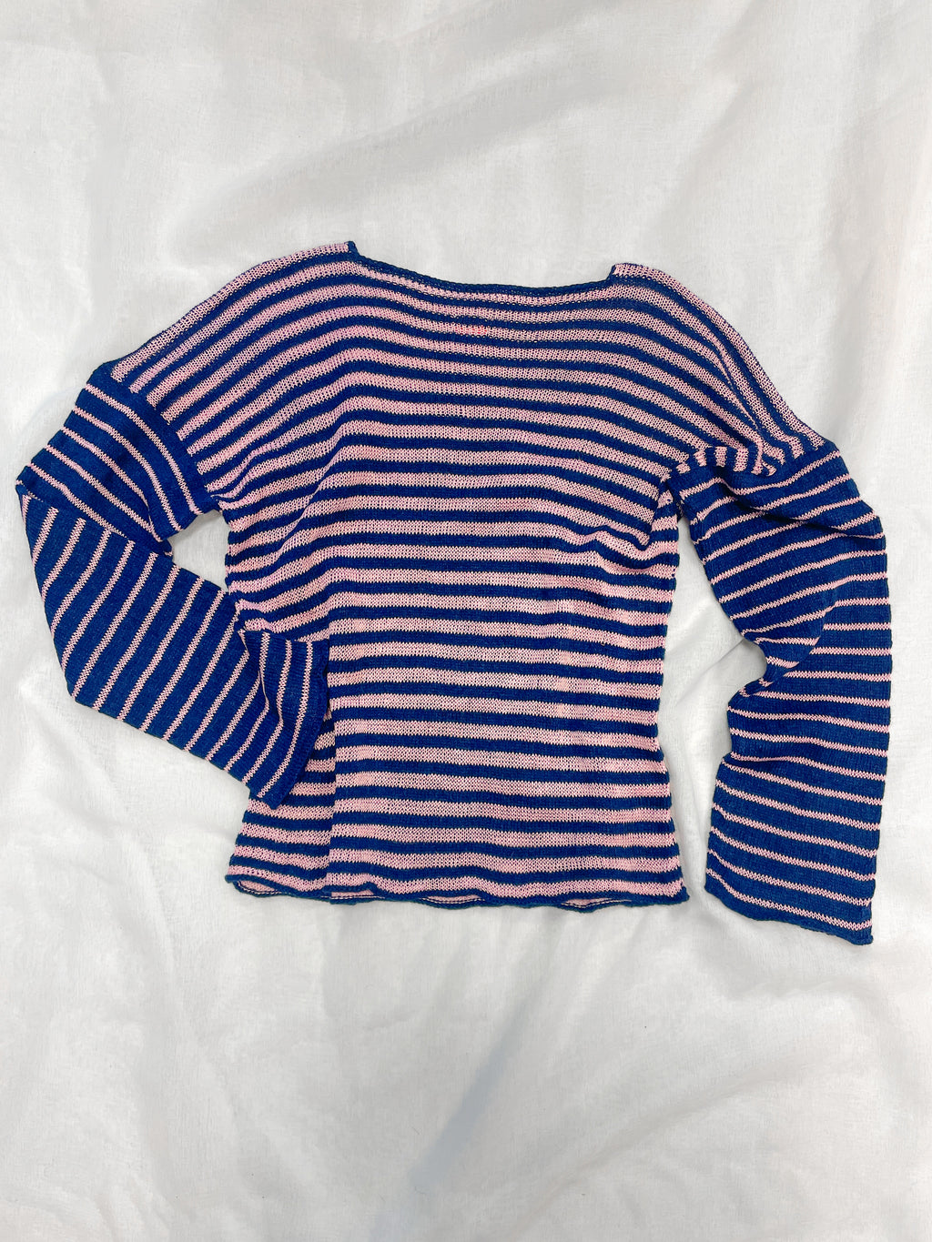 Stripey blue/pink slouch pullover