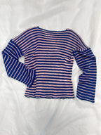 Stripey blue/pink slouch pullover