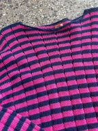 Stripey drop stitch pullover
