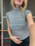 Open back turtleneck top