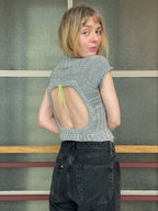 Open back turtleneck top