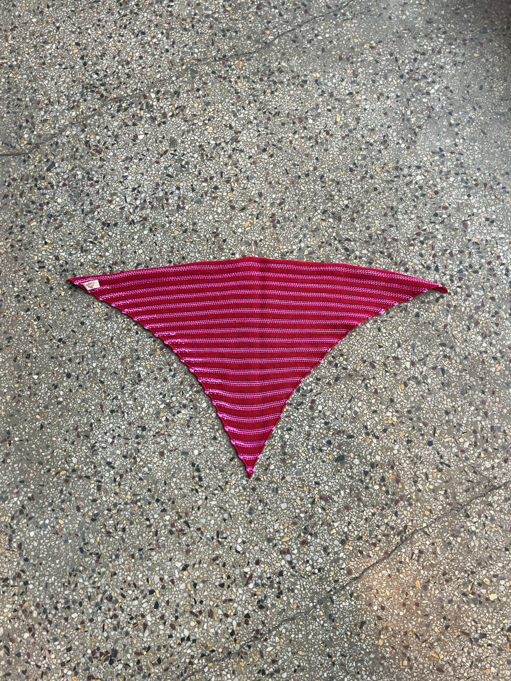 Stripey triangle scarf