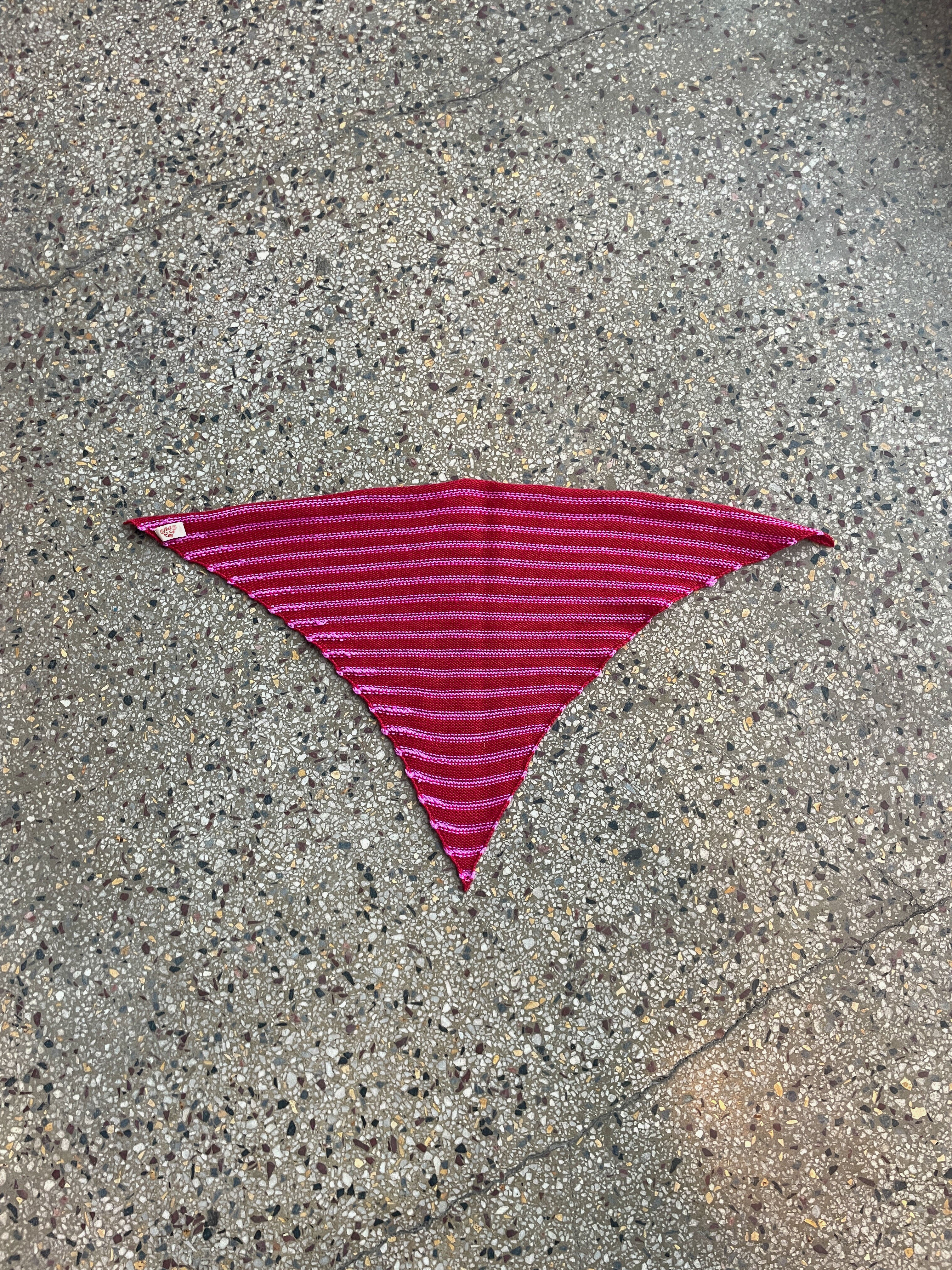 Stripey triangle scarf