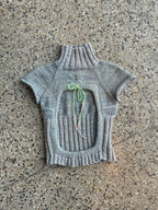 Open back turtleneck top