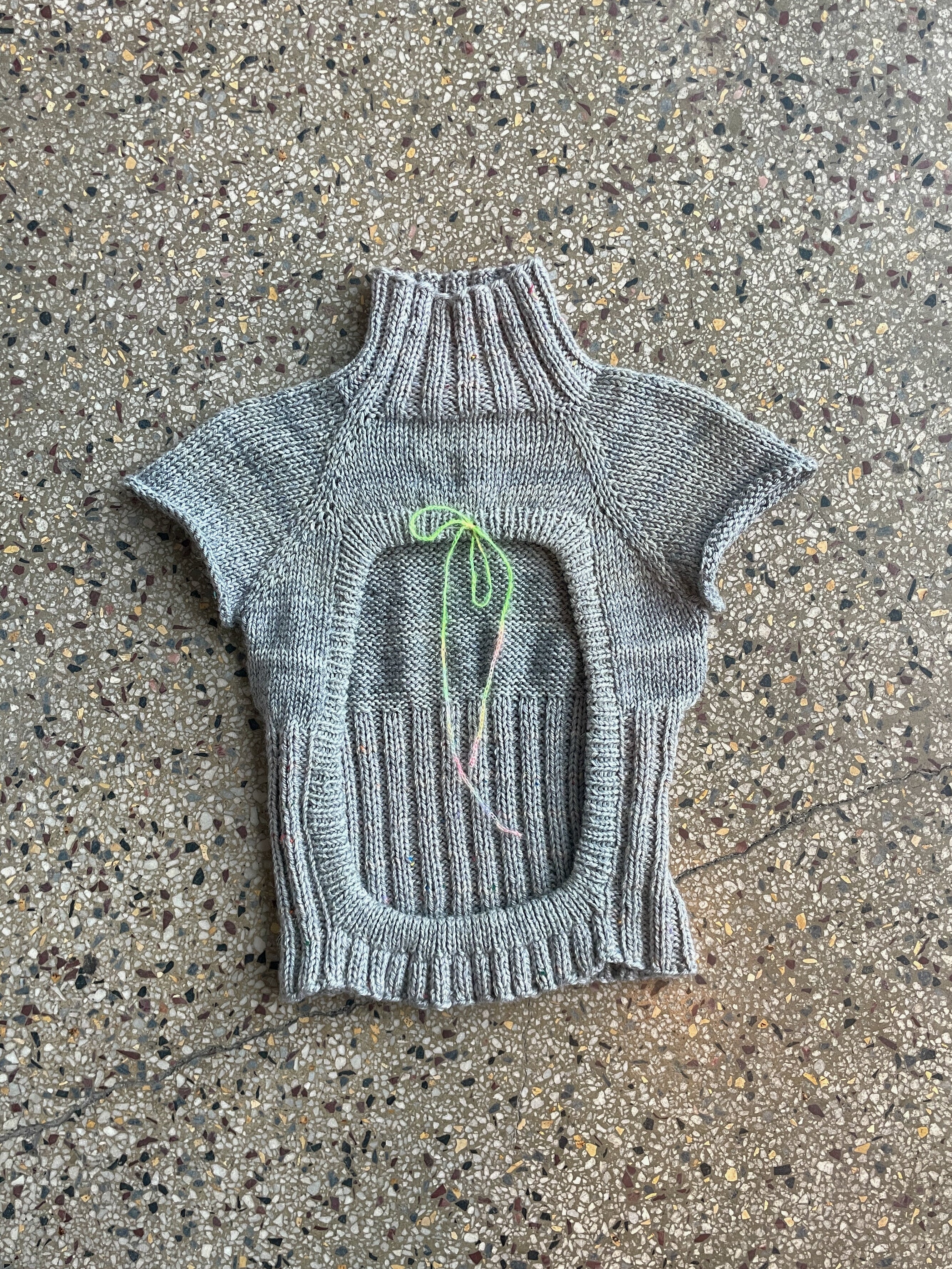 Open back turtleneck top