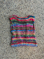 Open back confetti top - multicolor