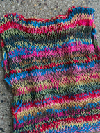 Open back confetti top - multicolor