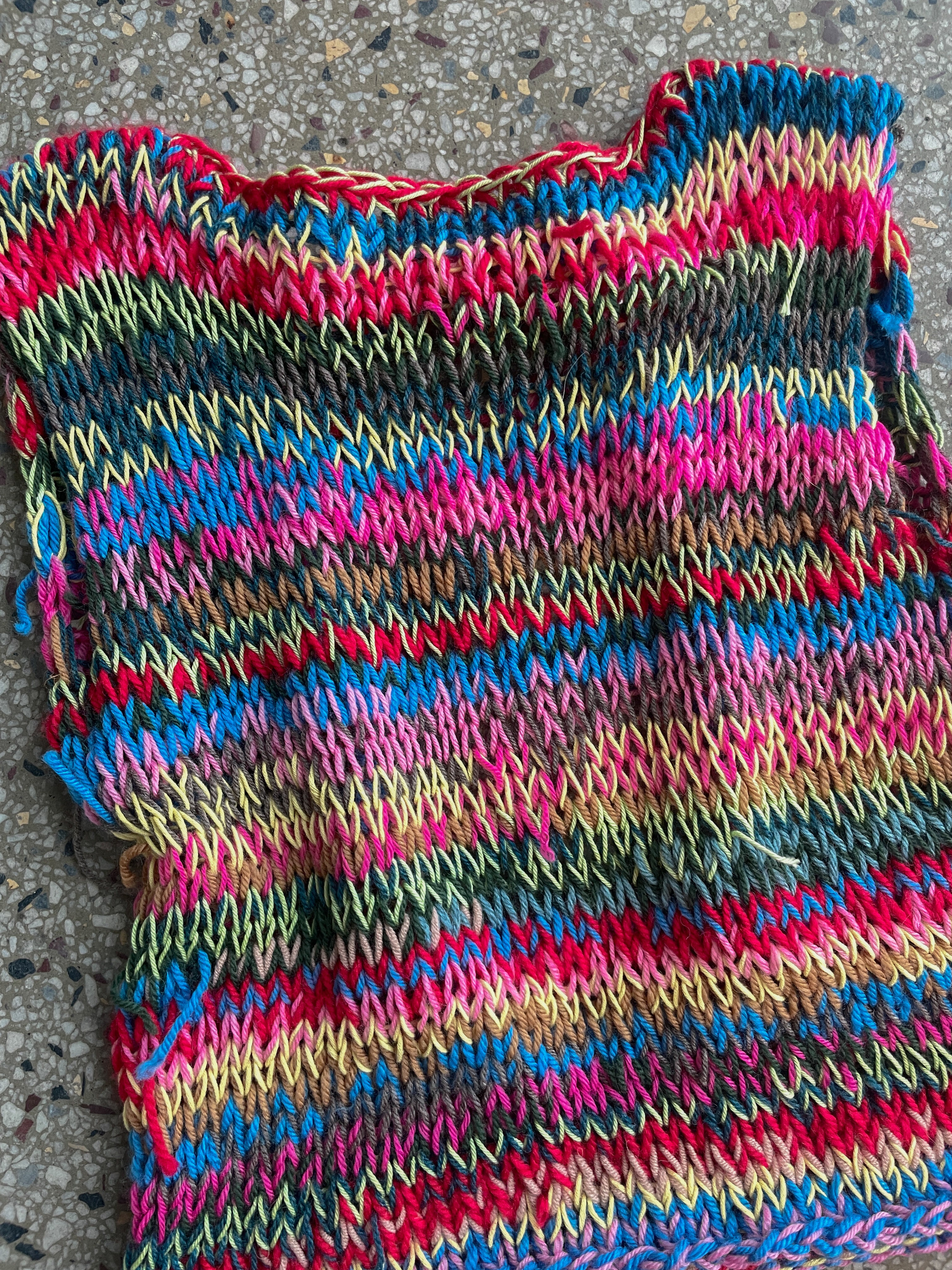 Open back confetti top - multicolor