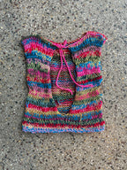 Open back confetti top - multicolor